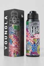 YOUNGLA SOLD OUT - 9007 - GRAFFITI WATER BOTTLES - MULTICOLOR
