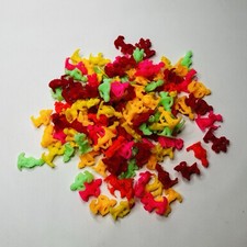 Vintage 80s Retro Plastic Clown Figures Circus Memorabilia 20 Neon Miniatures