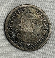 1773 MEXICO 1/2 Real (Mo) Silver, Spanish Colonial Type Coin Half