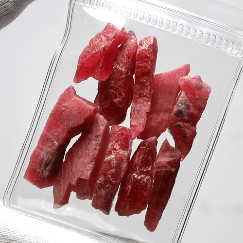 Muestras de cristal crudo de alta calidad de rodonita rusa natural mineral raro de 10 piezas - Imagen 7 de 13