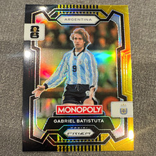 Panini 2026 Prizm Monopoly FIFA World Cup Gabriel Batistuta #4 black /Gold 3/5