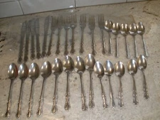 LOT OF 30 UTICA STAINLESS STEEL SILVERWARE KNIVES FORKS SPOONS