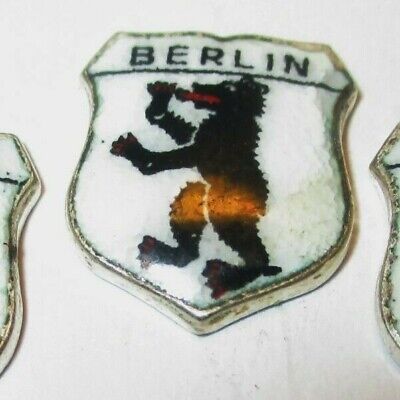Schild, Deutschland 6,4 x 5 mm Mini Metall-Wappen /  Email-Wappen