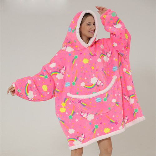 Winter Oversized Adult Hoodie Ultra Plush Hooded Blanket Giant Sweatshirt Unisex - Picture 5 of 9