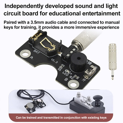 Morsecode-CW-Übertragungstrainer Tastenton-Licht Platine für manuelle Taste