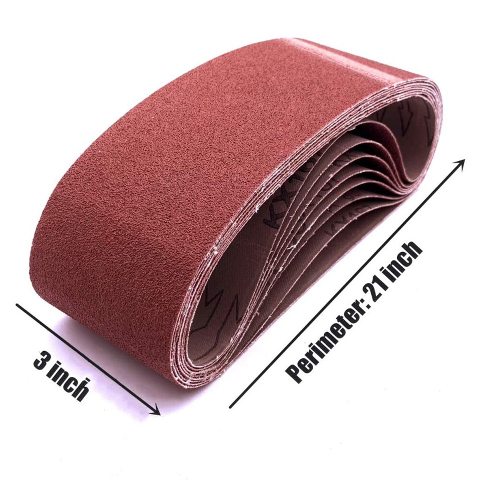 20pcs-belt-sander-sandpaper-3x21-sanding-belts-40-60-80-120-150-240-400