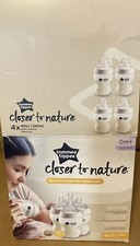 4 Tommee Tippee 0m Closer to Nature Baby Anti-Colic Bottles 9oz