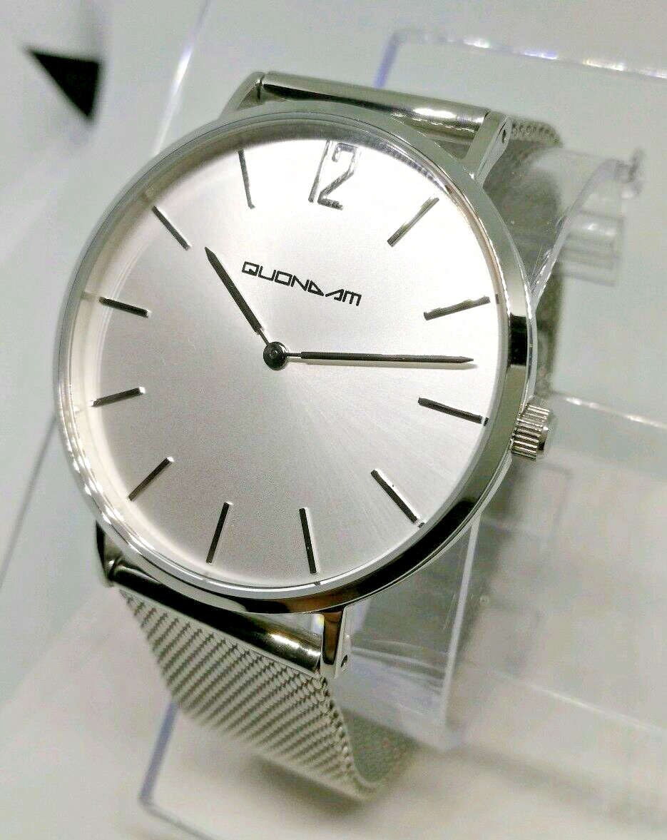 Men's Watch Milano City Quondam Slim Case 40Mm, Silver Plated