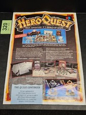 HeroQuest Space Crusade MB GW A4 90's Advertising Ephemera Leaflet Fantasy RPG