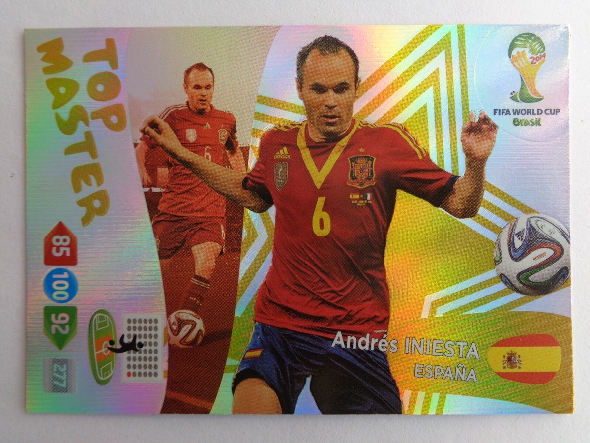 Andres Iniesta Spain Panini Adrenalyn XL World cup 2014 Top Master