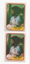 1981 Fleer ##548 BOBBY BONDS (2)