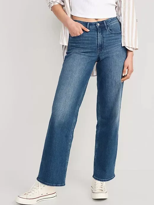 High waisted wide leg jeans cheap petite