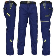 Arbeitshose Arbeitskleidung Hose Dunkelblau Gelb Profi Qualität Gr. 46 - 60