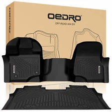 Floor Mat Liners for 2015-2025 Ford F-150 Super Crew Cab TPE All-weather 3D Mold