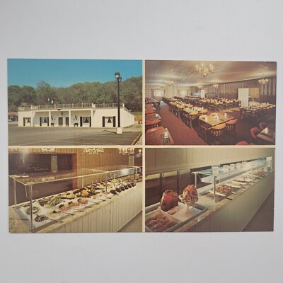 The Colonel's Inn Smorgasbord Evendale Ohio OH Vintage Linen Postcard Multiview
