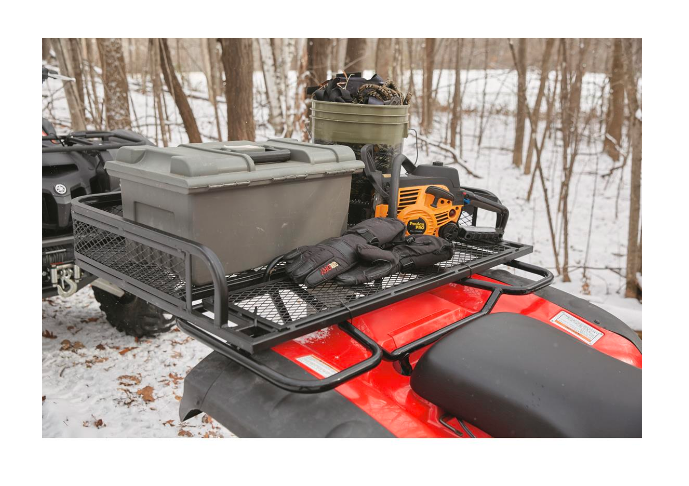 2 Pcs ATV Front/Rear Drop Heavy-Duty Cargo Basket Universal Rack