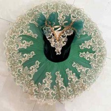 Ballet Professional Tutus Green Kids Pancake Tutu Women Girl Ballerina Costumes