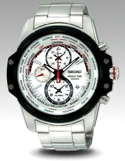 Seiko Criteria World Timer Alarm Multi-Function Men's Watch 