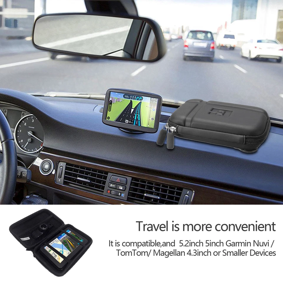 5 inch GPS Case Hard Shell Carrying Storage Bag for 5" Garmin Nuvi Tomtom GPS - Image 3 of 4