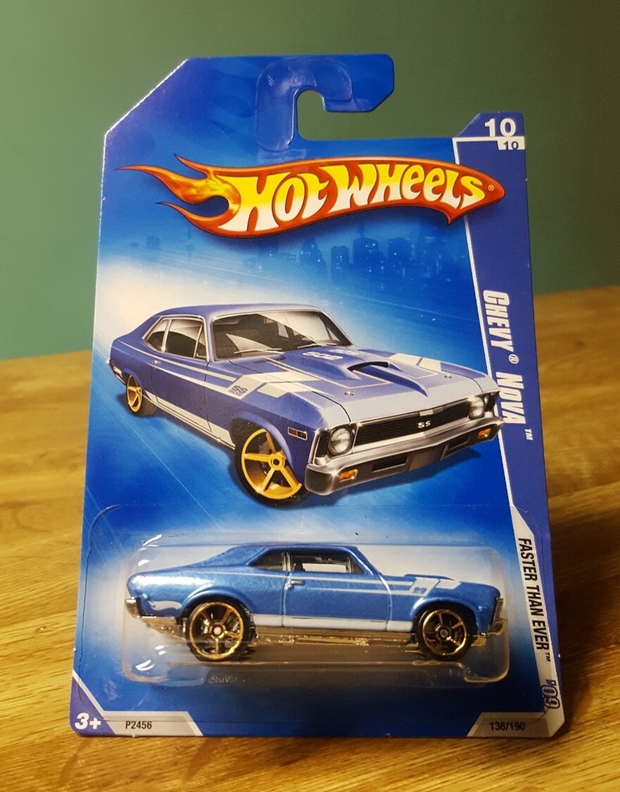 Hot Wheels '68 Chevy Nova SS Blue Kmart Exclusive 1:64 Scale