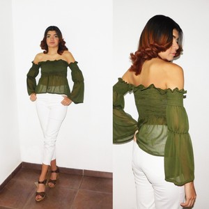 women's long sleeve off the shoulder top