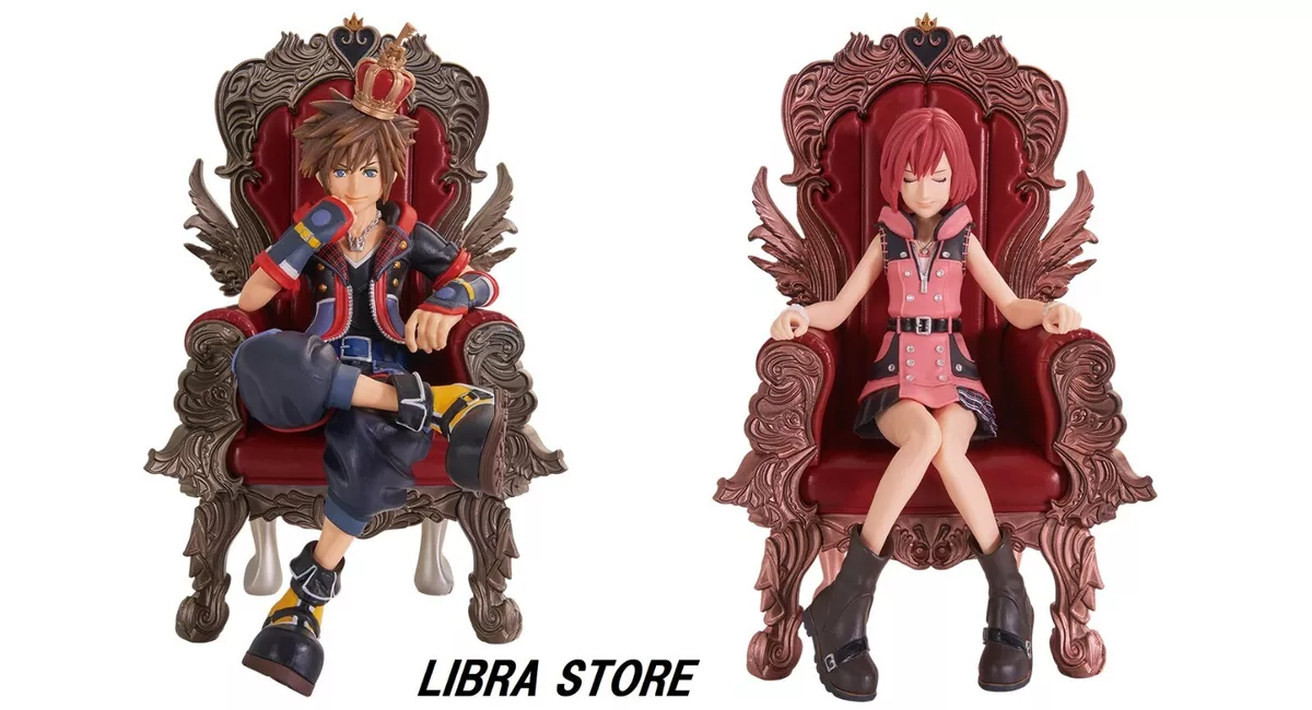 RARE Kingdom Hearts 20th Anniversary Sora Kairi Statue Figure SET Exclusive  JP