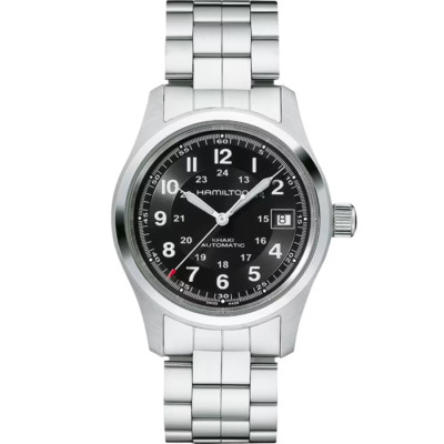 New Hamilton Khaki Field Automatic Black Dial Men's Bracelet Watch H70455133