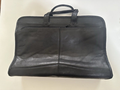 Women's Black Satchel Type Leather Briefcase Excellent