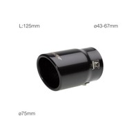 Simoni Racing Abgasauspuff Rund Geneigt Aus Edelstahl Schwarz