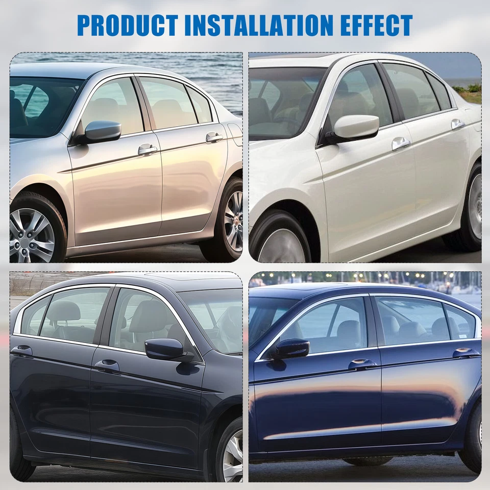 Sello de resistencia para molduras de ventana exterior de auto 4 piezas para Honda Accord 2008-2012 Foto 3 de 4