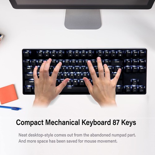 RK87 Bluetooth 5.1 Mechanical Keyboard | 87 Keys | Bluetooth / Wired | White LED - Picture 7 of 9