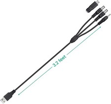 Shock Collar Charger Replacement - 4 in 1 USB Charging Cable - Micro USB Adapter