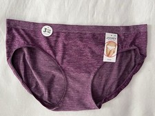 NEW JOCKEY SMOOTH  SHINE Heathered Purple Seamfree Bikini Panty Women  s XXLARGE