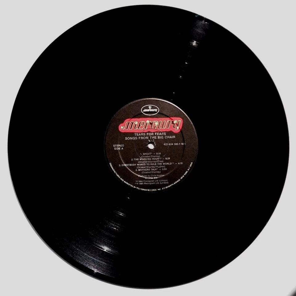 TEARS FOR FEARS – Songs from The Big Chair - Vinyl LP 1985 Mercury HYPE SHRINK - Image 3 of 4