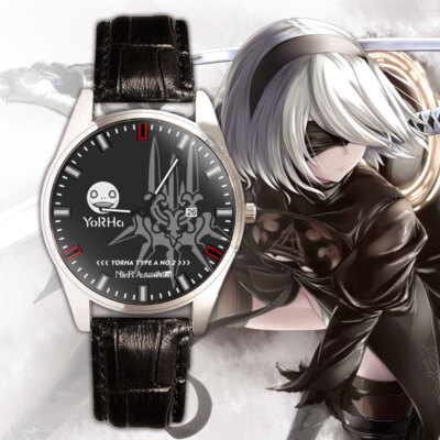 ゲリラセール✨　NieR オリジナル　レザー　腕時計 Anime Nier automata 2B Cosplay Watch Electronic Watch Fashion