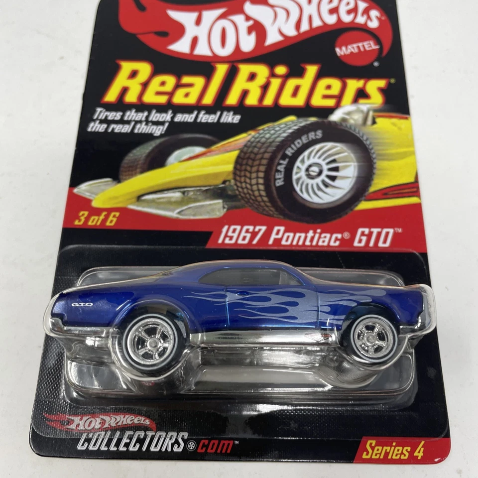 Hot Wheels Redline Club Series 4 Real Riders 3 of 6 1967 Pontiac GTO 3084/11000 - Image 2 of 4
