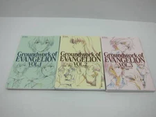 Groundwork of EVANGELION Vol. 1 2 3 set Art Book Original Illustration