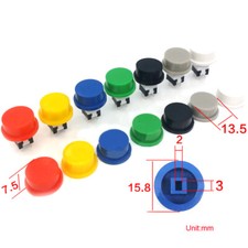 Switch Button Cap Size 13.5x7.5mm for 5.8/7/8/8.5mm Self-locking Switch Button