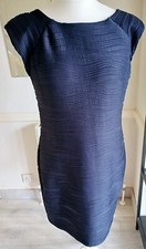 Ax Paris Curve Size 20 Navy Ribbed Bodycon Dress NEW