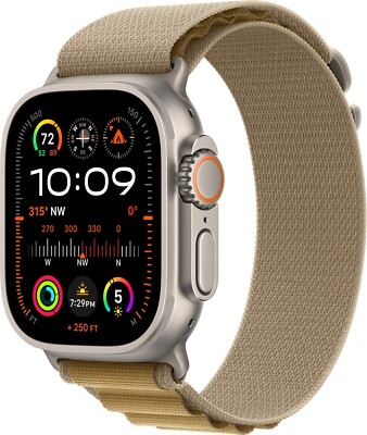 Apple Watch Ultra 2 LTE 49mm Titanium Natur Alpin Loop Mandel M