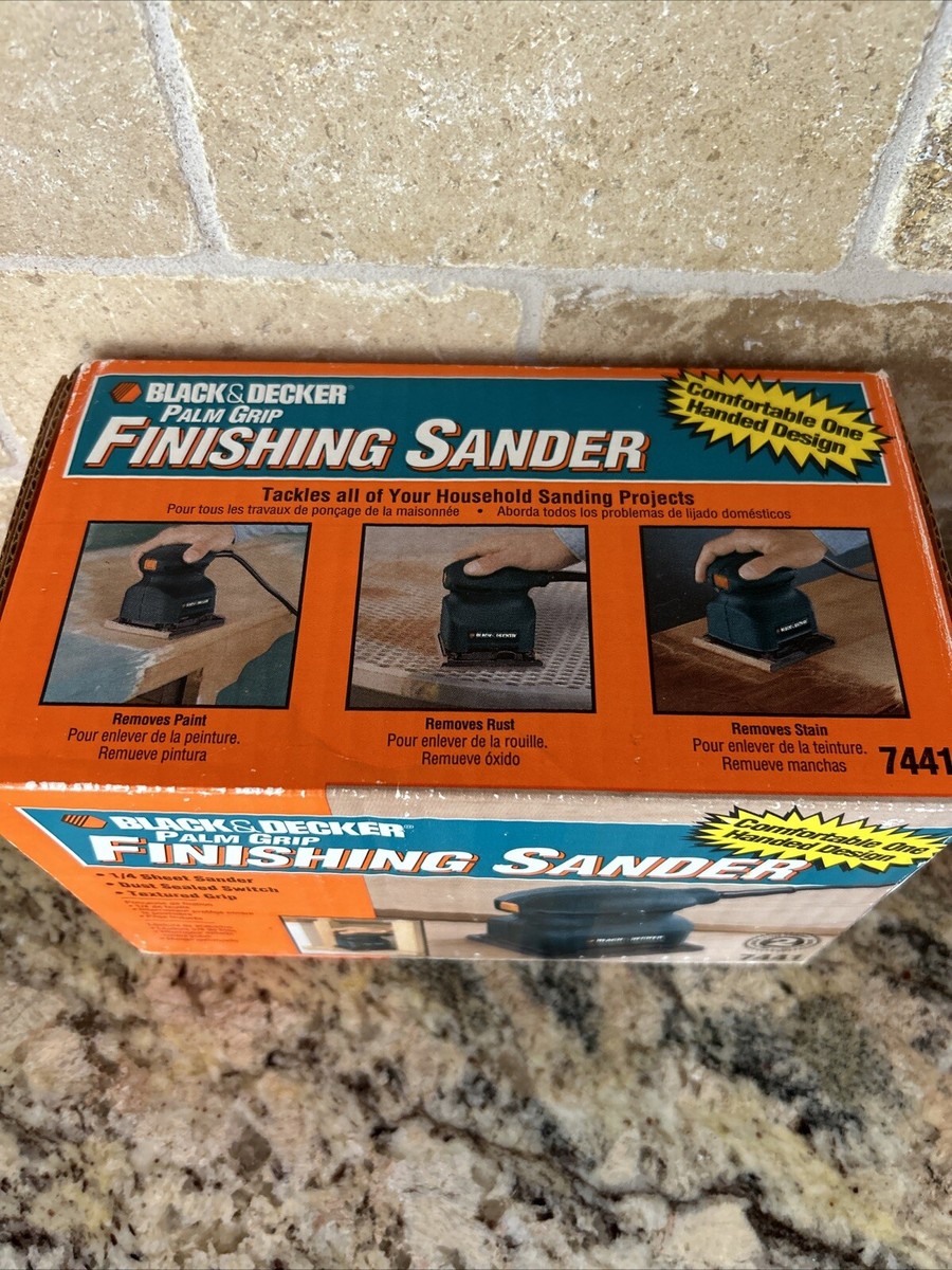 Vintage Black & Decker 1/4 Sheet Palm Grip Quick Finish Sander No