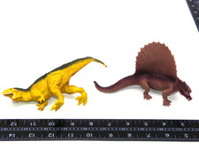 X2 Dimetrodon T-Rex Dinosaur Figure Toy Tyranosaurus Dino Plastic Lot