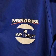 Menards Blue Employee Work Vest Logo Retail Uniform Women 2X