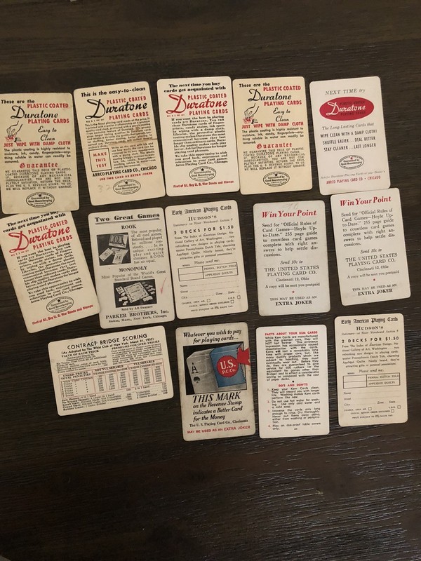 14 Vintage Single Swap Playing Cards EXTRA JOKERS