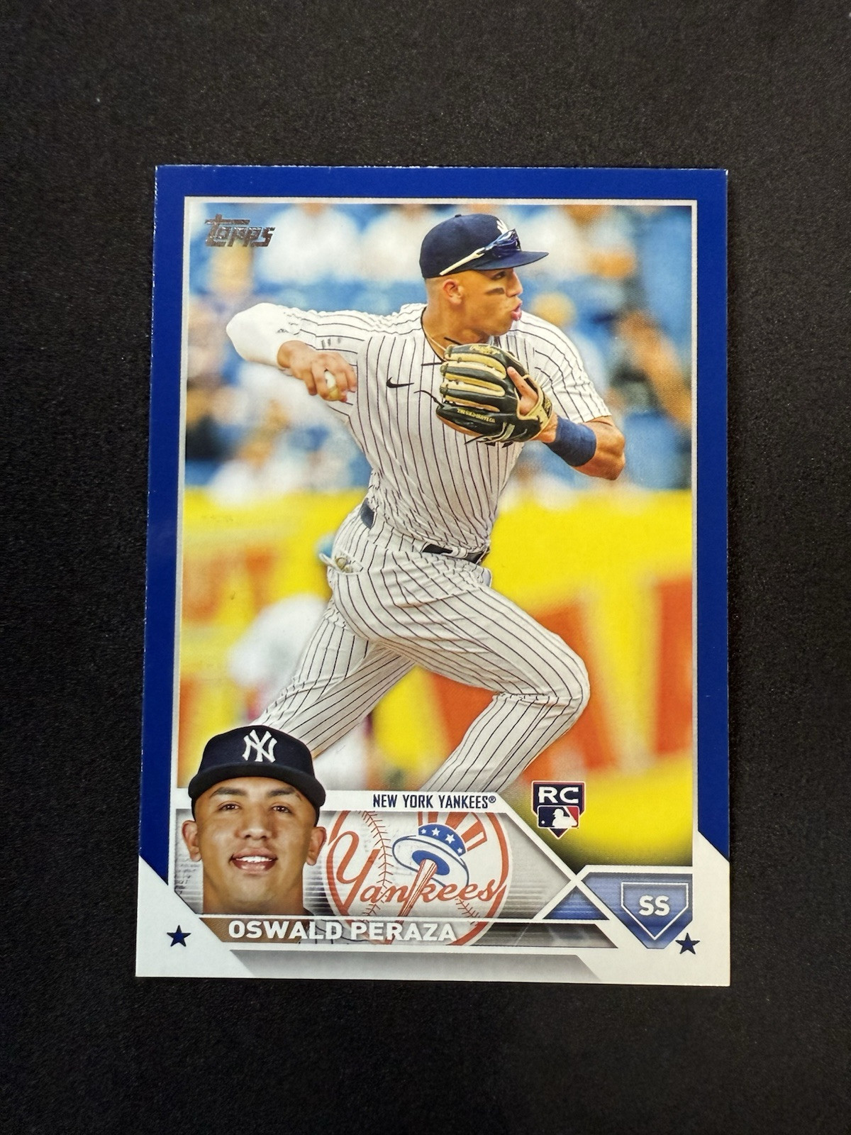 2023 Topps Oswald Peraza Royal Blue #94 New York Yankees