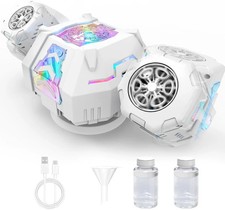 Remote Control Rotating Bubble Machine, Rechargeable Auto Bubble Blower for Kids