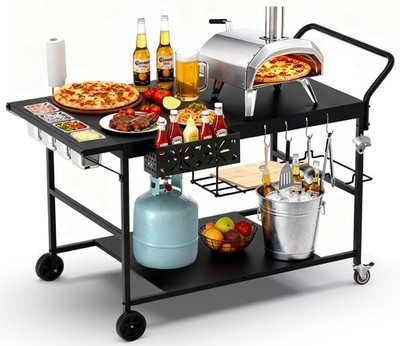 Pizza Oven Prep Table with Topping Station