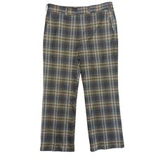 Men  s Montgomery Ward Tartan Pants VTG 70s Plaid Flare Pants Retro Slacks Sz 36