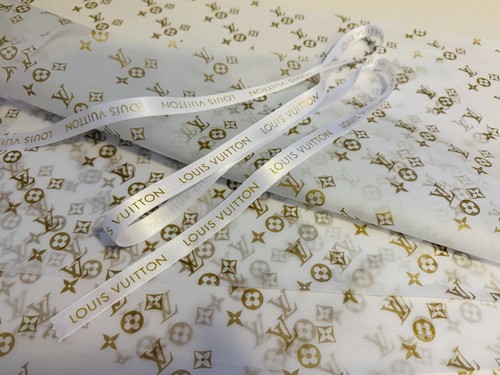 Louis Vuitton Ribbon and Gift Tissue SET Free Shipping Authentic New