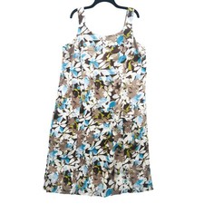 J.Jill Long Cottagecore Floral Cotton Dress Womens 22 Sleeveless Lined Beachy